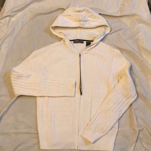 Knit zipped sweatshirt